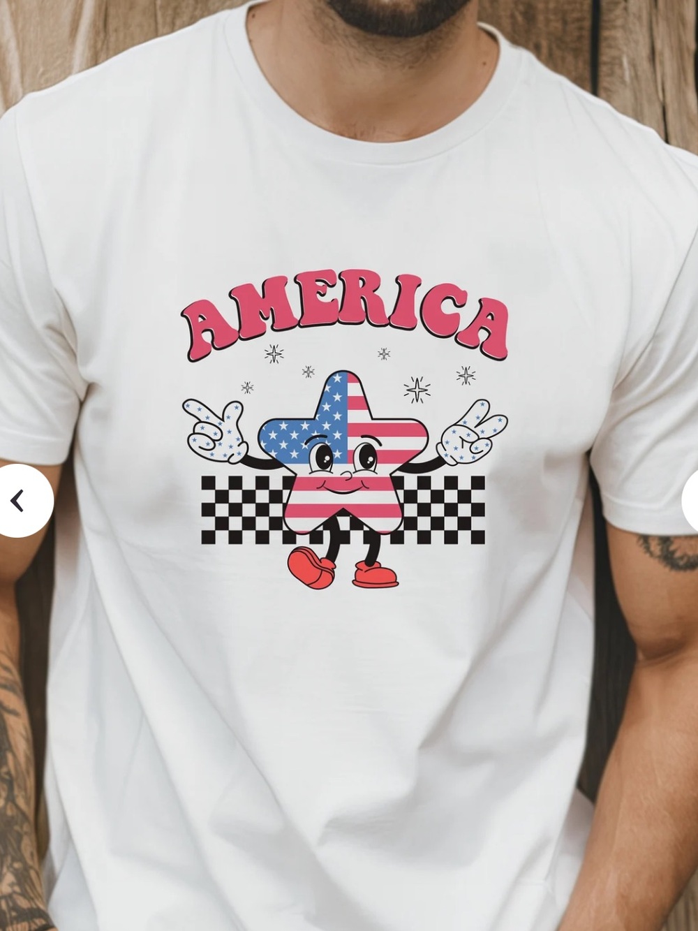 America Graphic Tee - White Casual Men’s Shirt